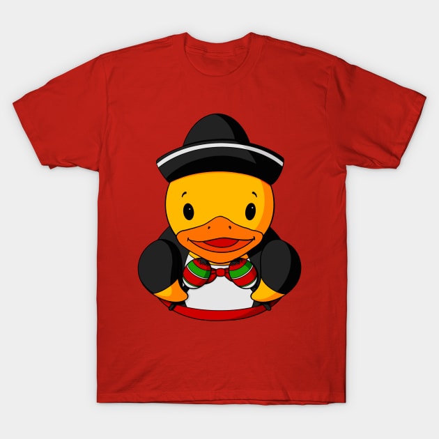 Maracas Mariachi Rubber Duck T-Shirt by Alisha Ober Designs